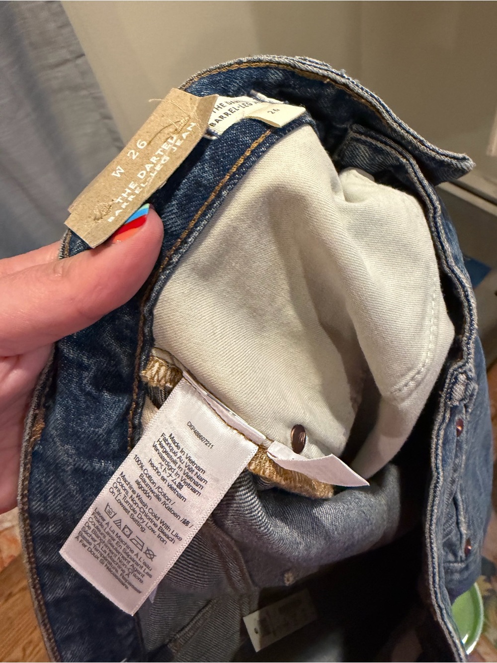 Madewell Women's Medium Blue Darted Barrel-Leg Jeans NWT - Picture 5 of 7